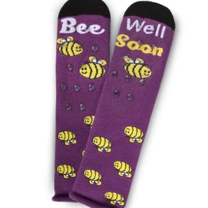 Bee Well Soon Greeting Card Crew Socks