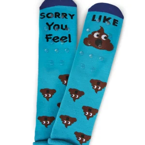 Sorry You Feel Like Poop Emoji Greeting Card Crew Socks