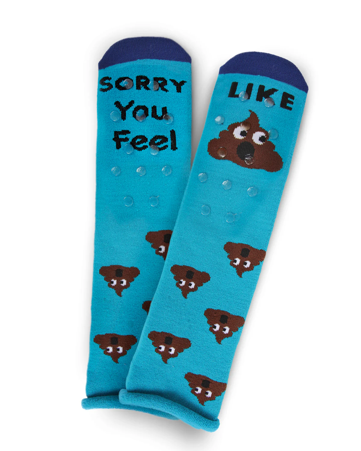 Sorry You Feel Like Poop Emoji Greeting Card Crew Socks – Image 2