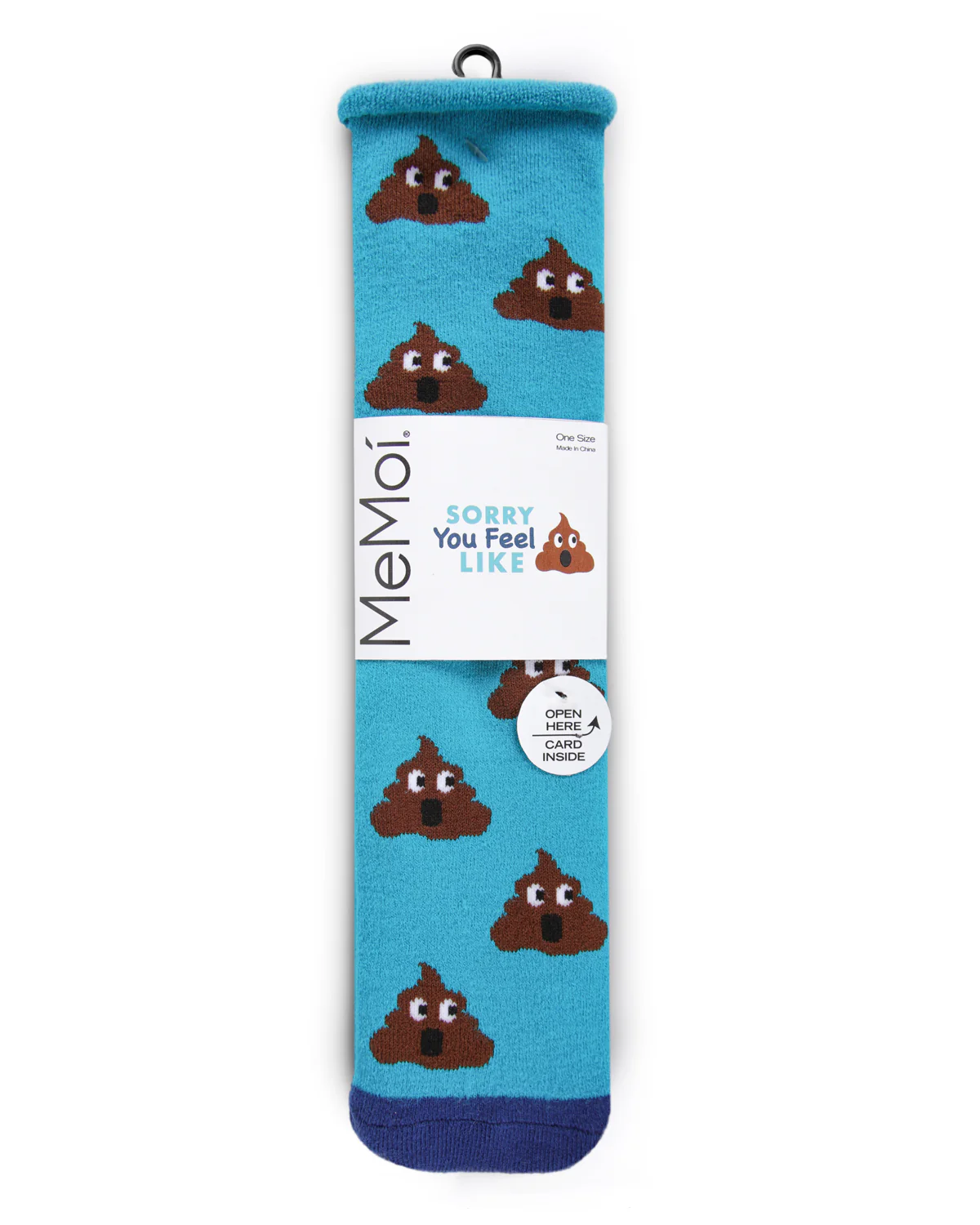Sorry You Feel Like Poop Emoji Greeting Card Crew Socks – Image 5