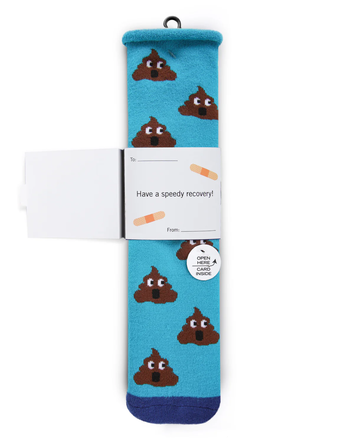 Sorry You Feel Like Poop Emoji Greeting Card Crew Socks – Image 6