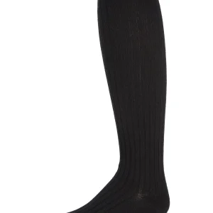 Infant Classic Ribbed Cotton Blend Opaque Tights