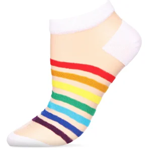 Women's See The Rainbow Sheer Cotton Blend Low-Cut Socks