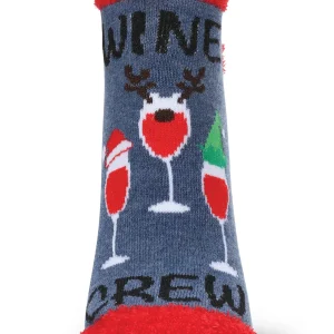 Women's Tis The Season To Wine Low-Cut Non-Skid Socks