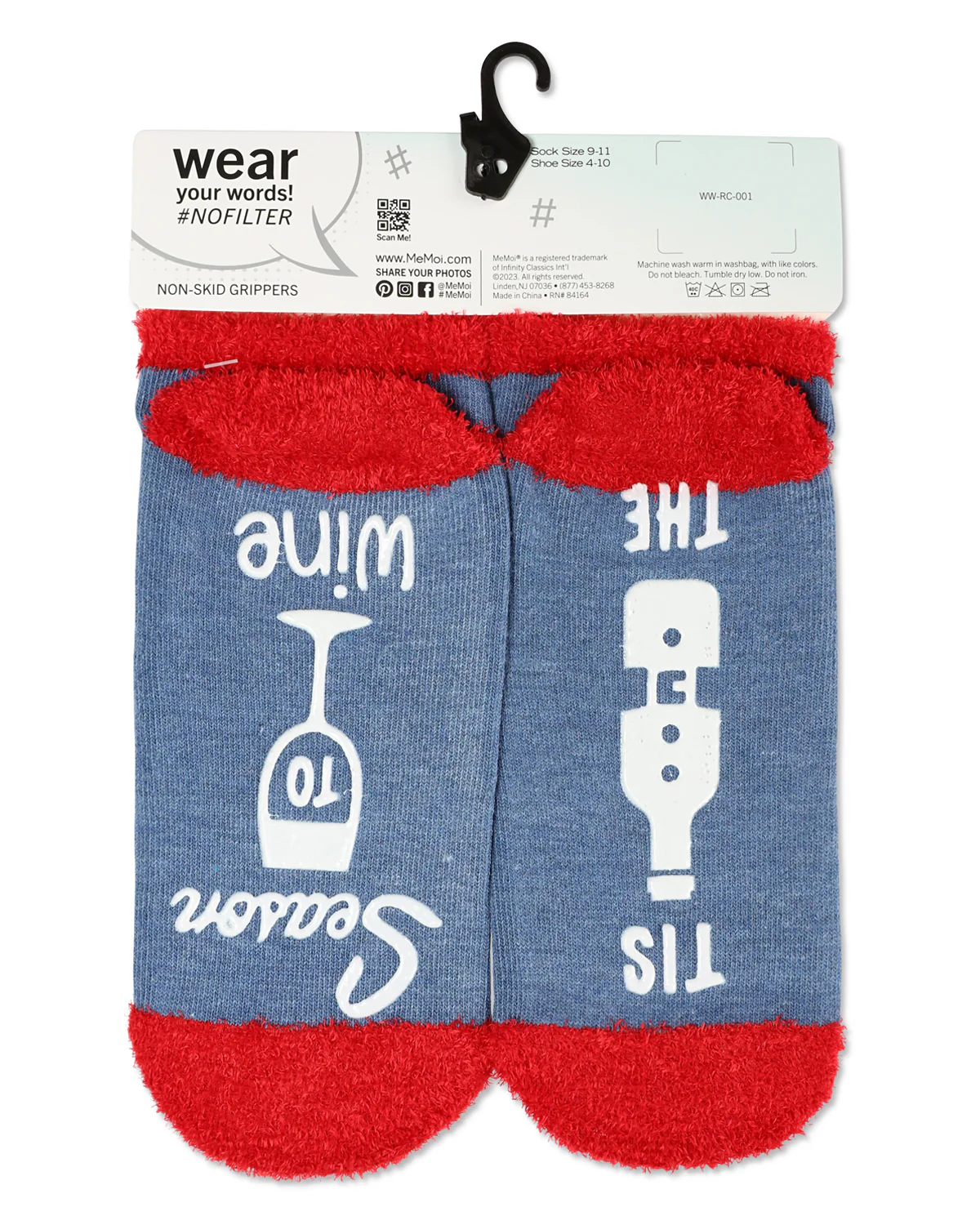 Women's Tis The Season To Wine Low-Cut Non-Skid Socks – Image 6