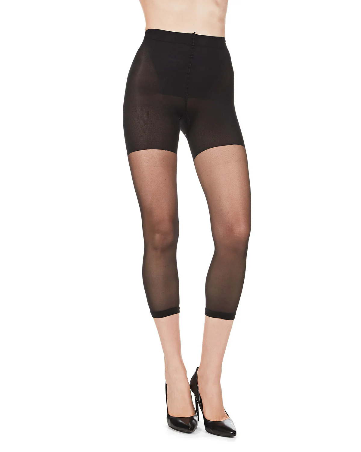 Sheer Footless Capri Shaper Tights – Image 5