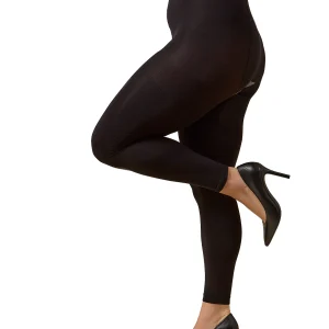 Plus Size Curvy Super Matte Control Top Footless Tights
