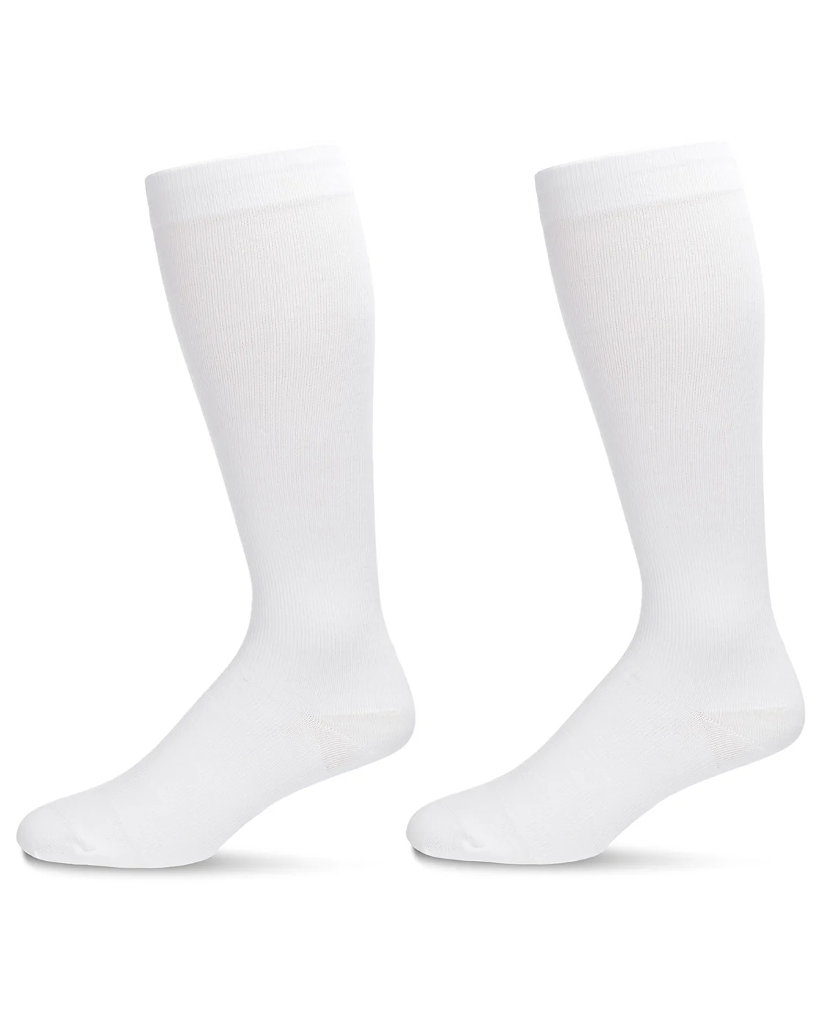 2 Pair Solid Cotton Blend Graduated Compression Socks – Image 3