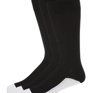 Men's White Sole Cotton Blend Sock 3 Pack