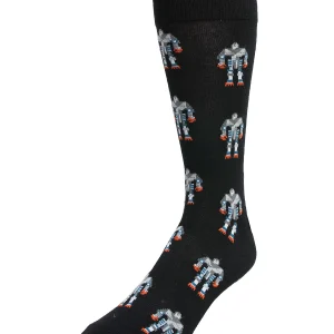 Robot Overlords Bamboo Blend Cartoon Men's Socks