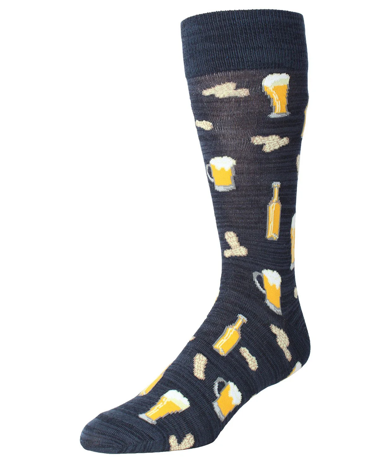 Happy Hour Beer and Peanuts Bamboo Blend Men's Crew Socks – Image 5