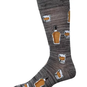 Whiskey Bar Conversational Bamboo Blend Men's Socks