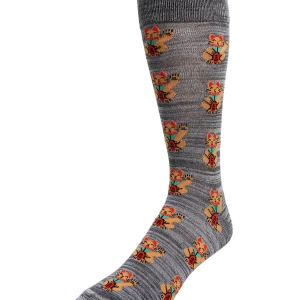 Lucky Cat Maneki-Neko Men's Bamboo Blend Crew Socks