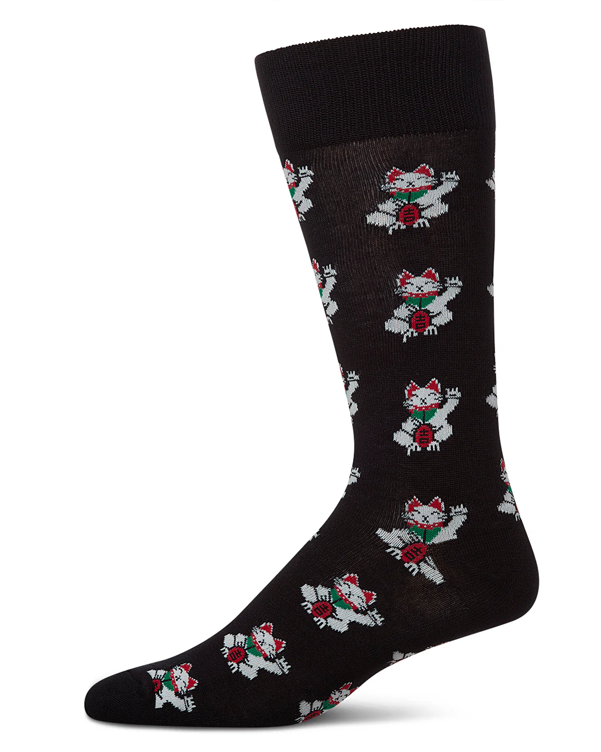 Lucky Cat Maneki-Neko Men's Bamboo Blend Crew Socks – Image 9