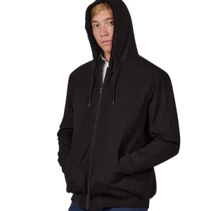 Men's Zip-Up Rayon Blend Hoodie with Faux Fur Lining -  Introductory Special
