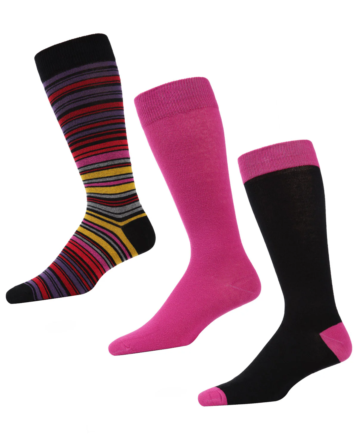 Striptrast Cotton Blend Crew Sock 3 Pack – Image 3