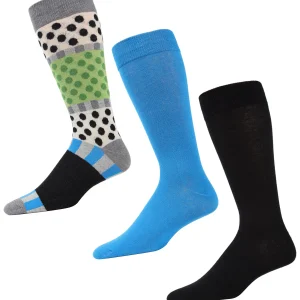 Polka Dash Cotton Blend Crew Sock 3 Pack