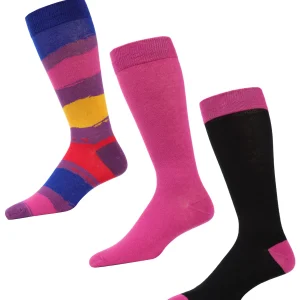 Paint Block Cotton Blend Crew Sock 3 Pack