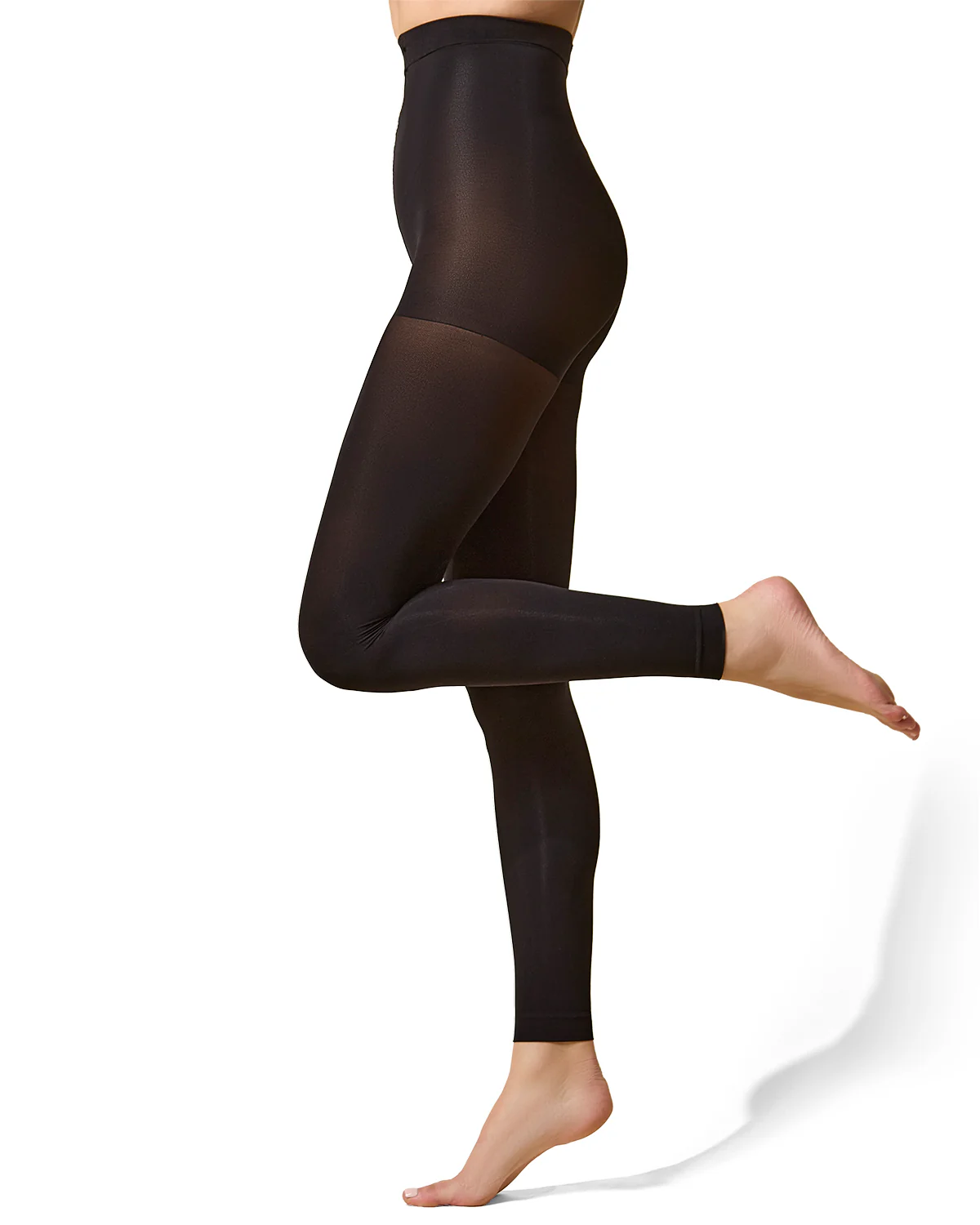 Completely Opaque 80 Denier Control Top Footless Tights – Image 7