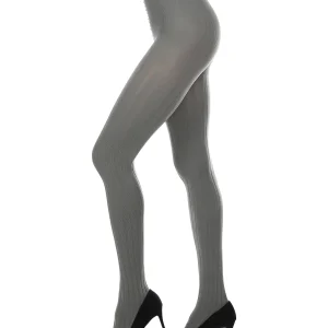 Women's Priority Rib Grey Opaque Tights