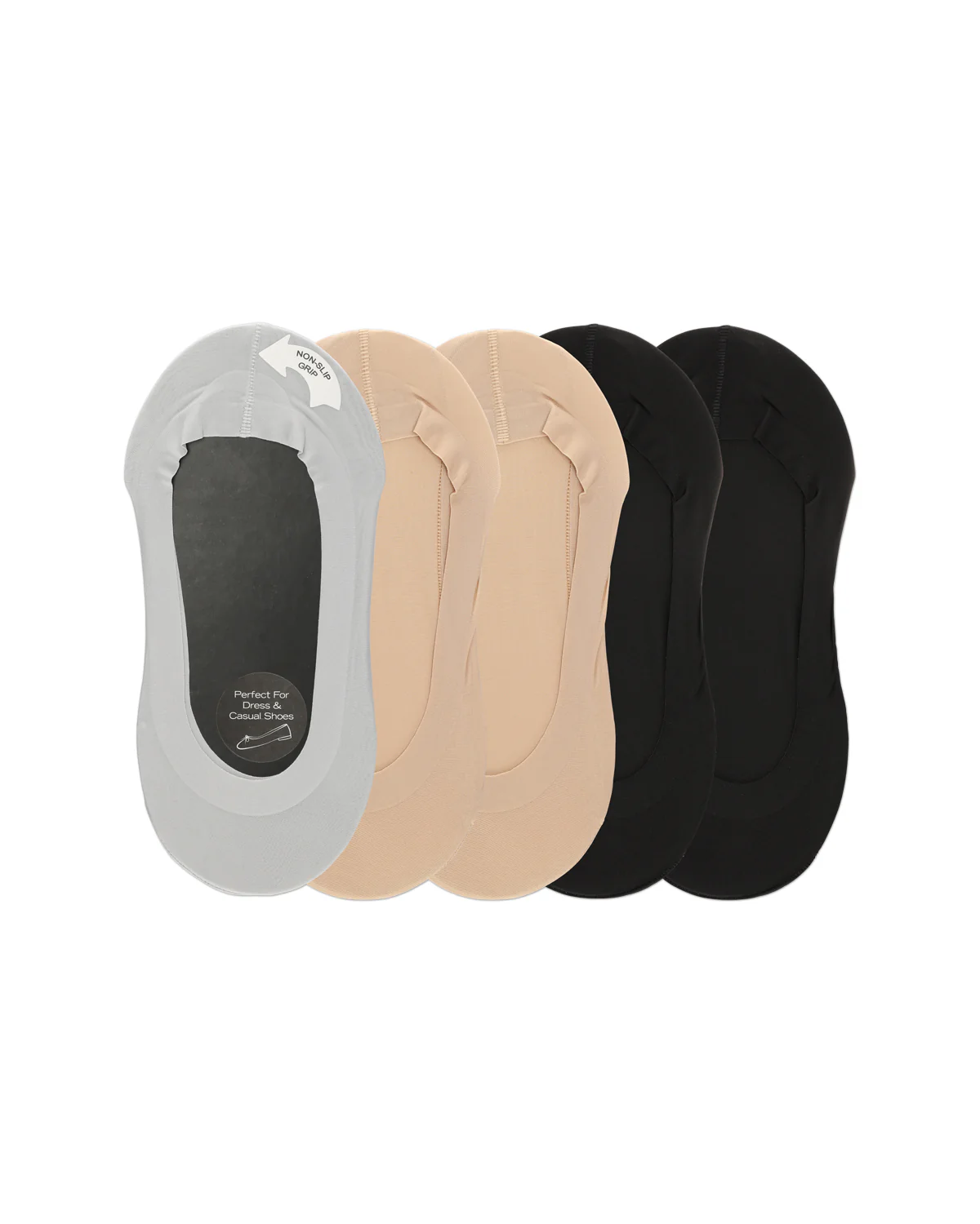 Women's 5 Pair Pack Fine Edge Nylon No Show Liner Socks – Image 8