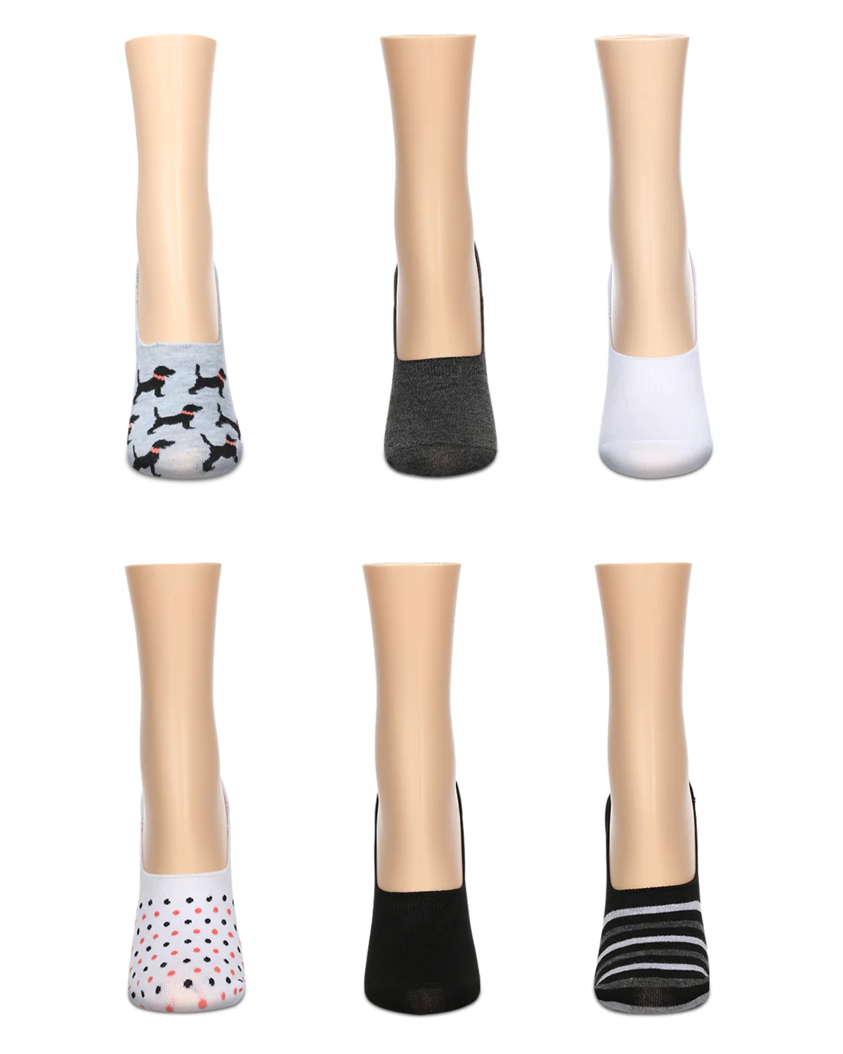 Women's 6 Pair Pack Dogs High Cut Liner Socks – Image 4