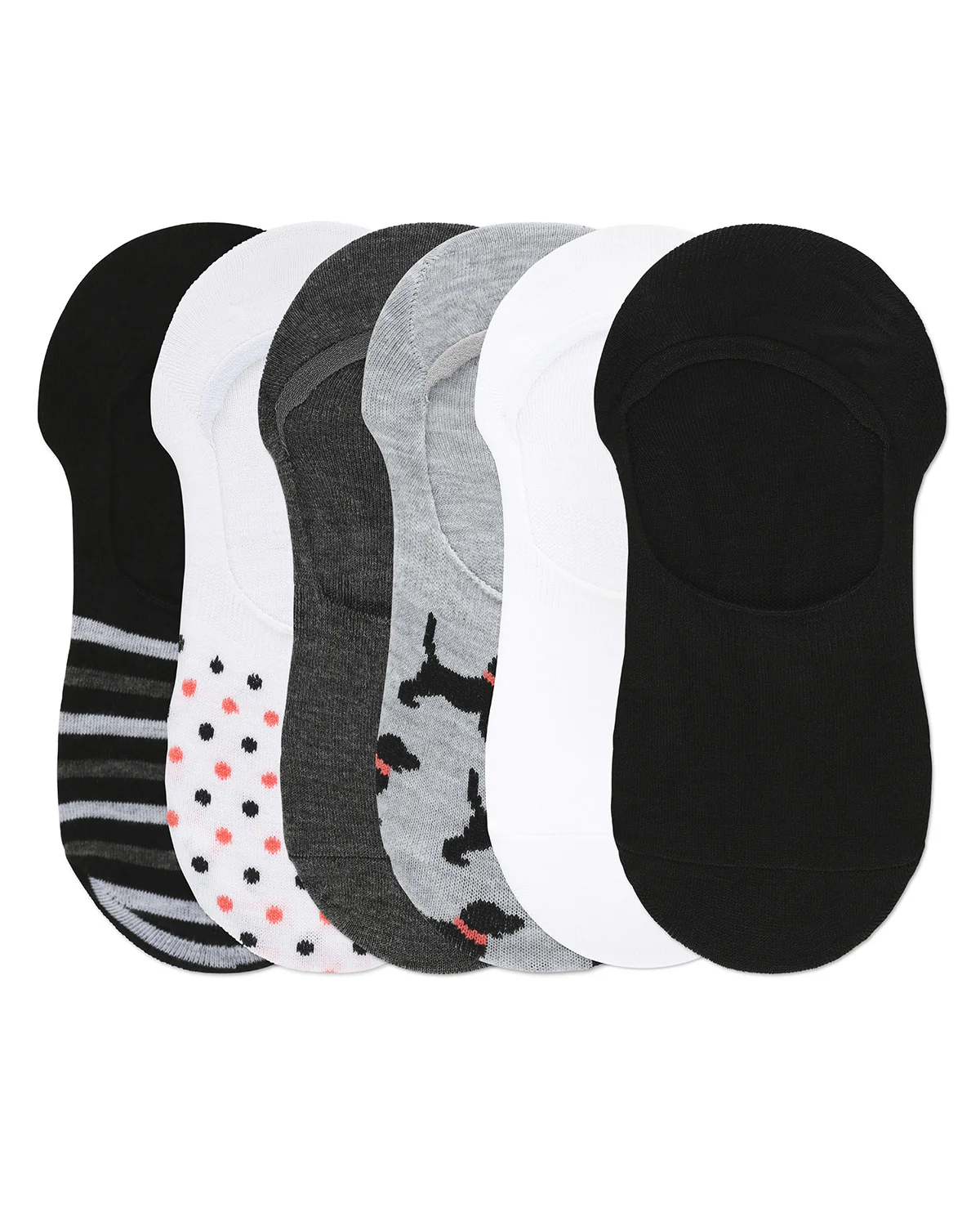 Women's 6 Pair Pack Dogs High Cut Liner Socks – Image 3