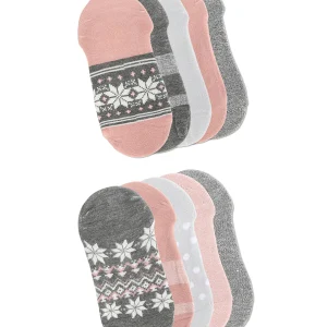 Women's 10 Pair Pack Fairisle No Show Sneaker Liners