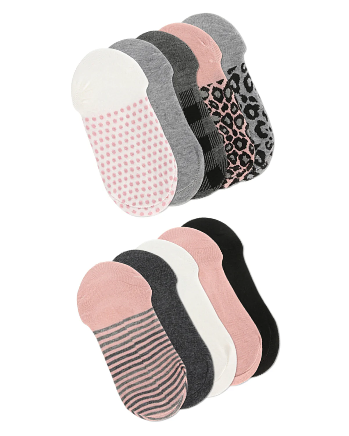Women's 10 Pair Pack Leopard No Show Sneaker Liners – Image 2
