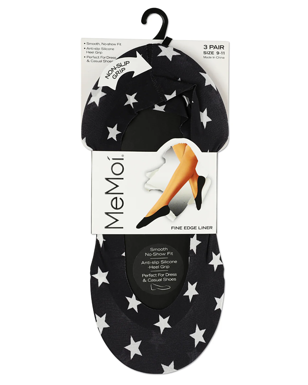 Women's 3 Pair Pack Americana Fine Edge No-Show Liners – Image 6