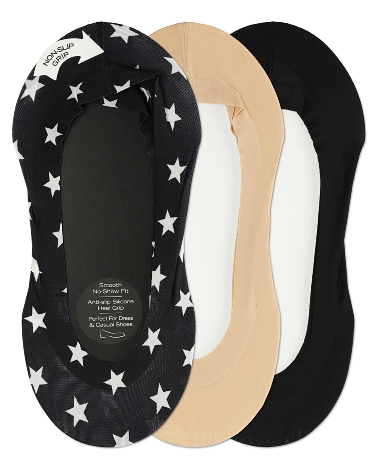 Women's 3 Pair Pack Americana Fine Edge No-Show Liners – Image 5