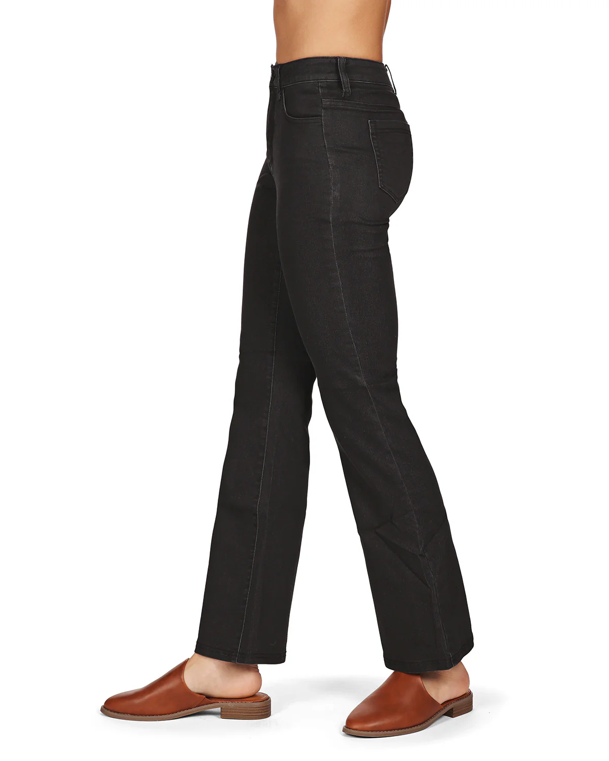 Sustainable Cotton Blend Fashion Denim Boot Cut Leggings – Image 3