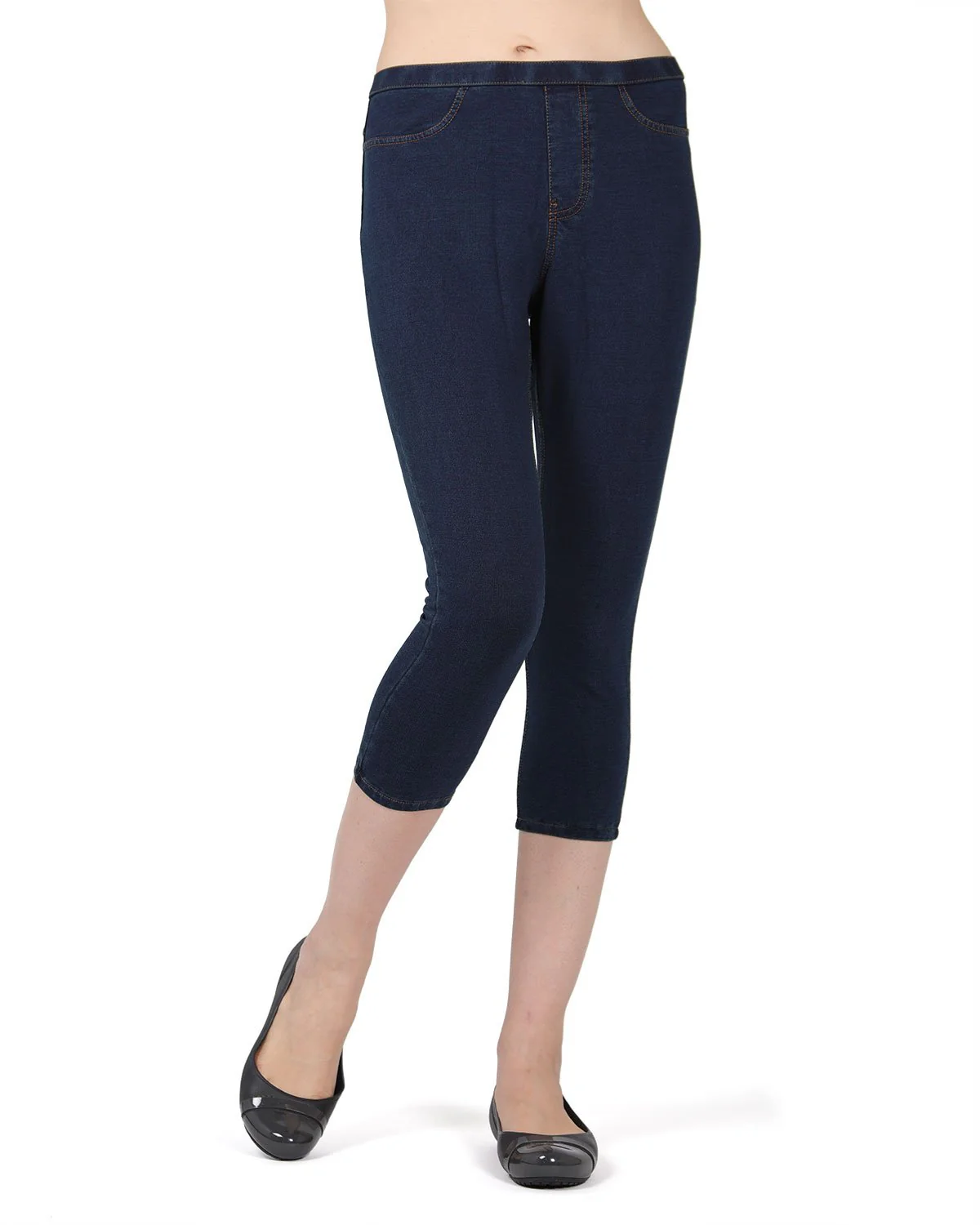 Priga Denim Cotton Capri Jean Leggings – Image 4