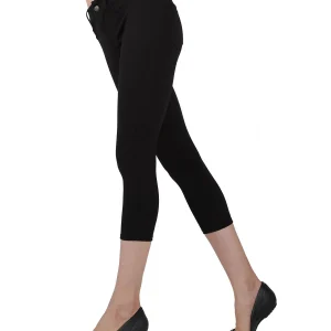 Light Ponte Cotton Blend Capri Leggings