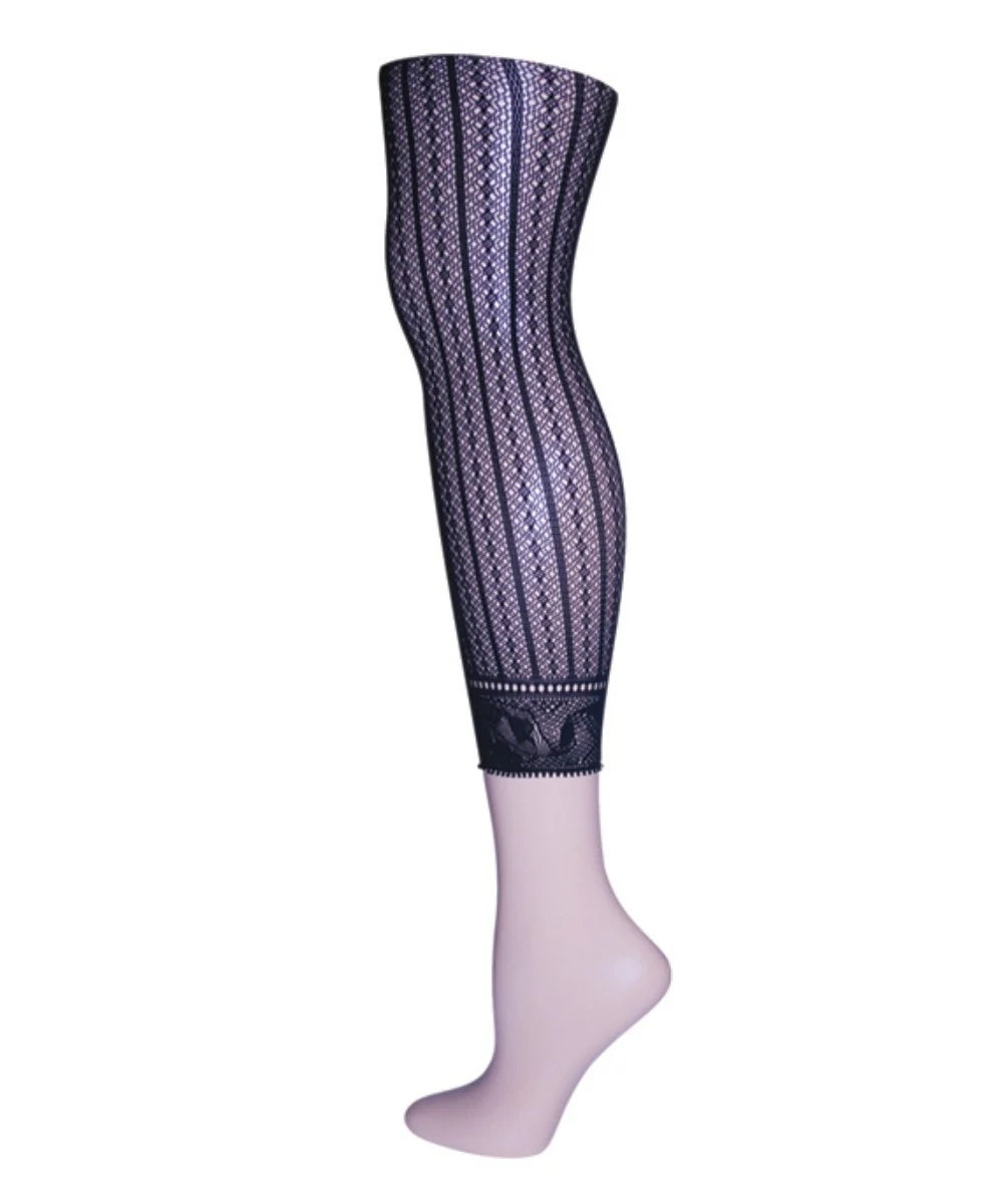 Moonlight Blue Linear Footless Net Tights – Image 6