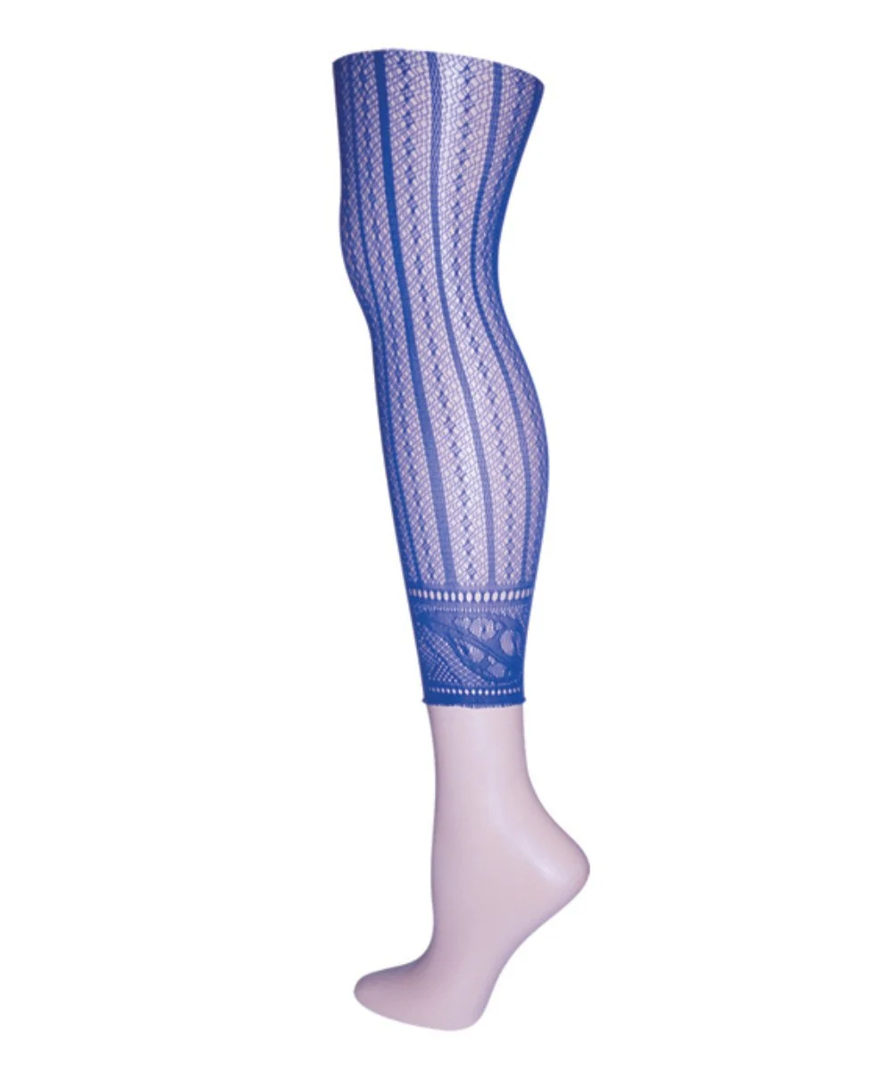 Moonlight Blue Linear Footless Net Tights – Image 5