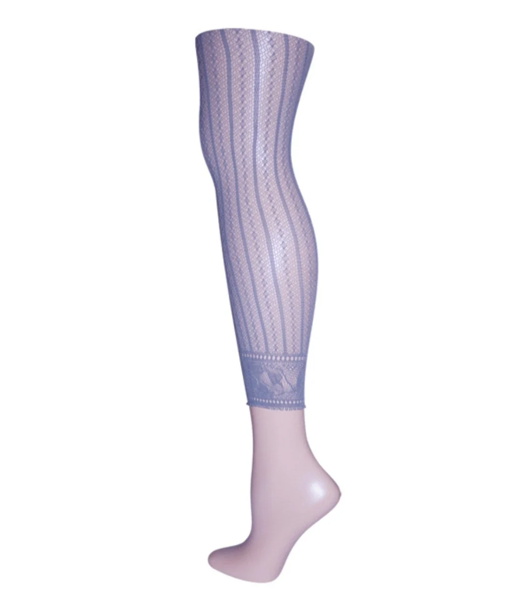 Moonlight Blue Linear Footless Net Tights – Image 8