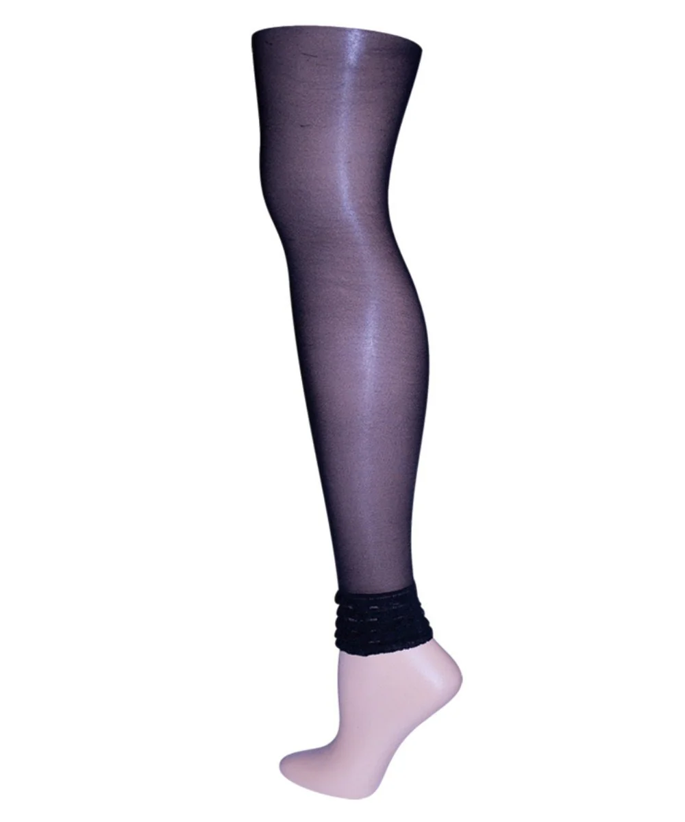 Layered Ruffles Sheer Footless Tights – Image 2