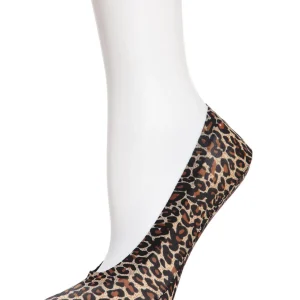 Leopard Print No-Show Liner Socks