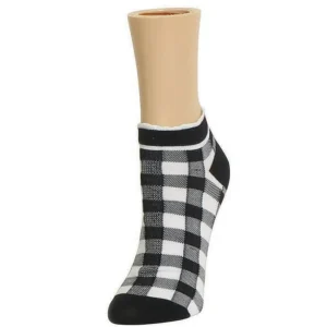 Checkerboard Soft-Fit Cotton-Rich Low Cut Sock
