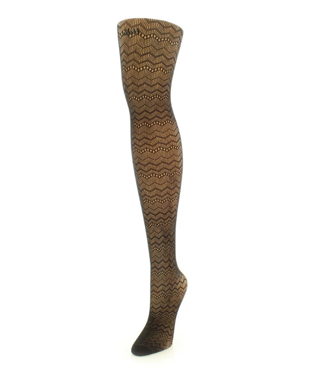 Alternate Zig Zag Pattern Net Tights – Image 7
