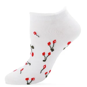 Cherry Blossom Cotton Blend Low-Cut Running Socks