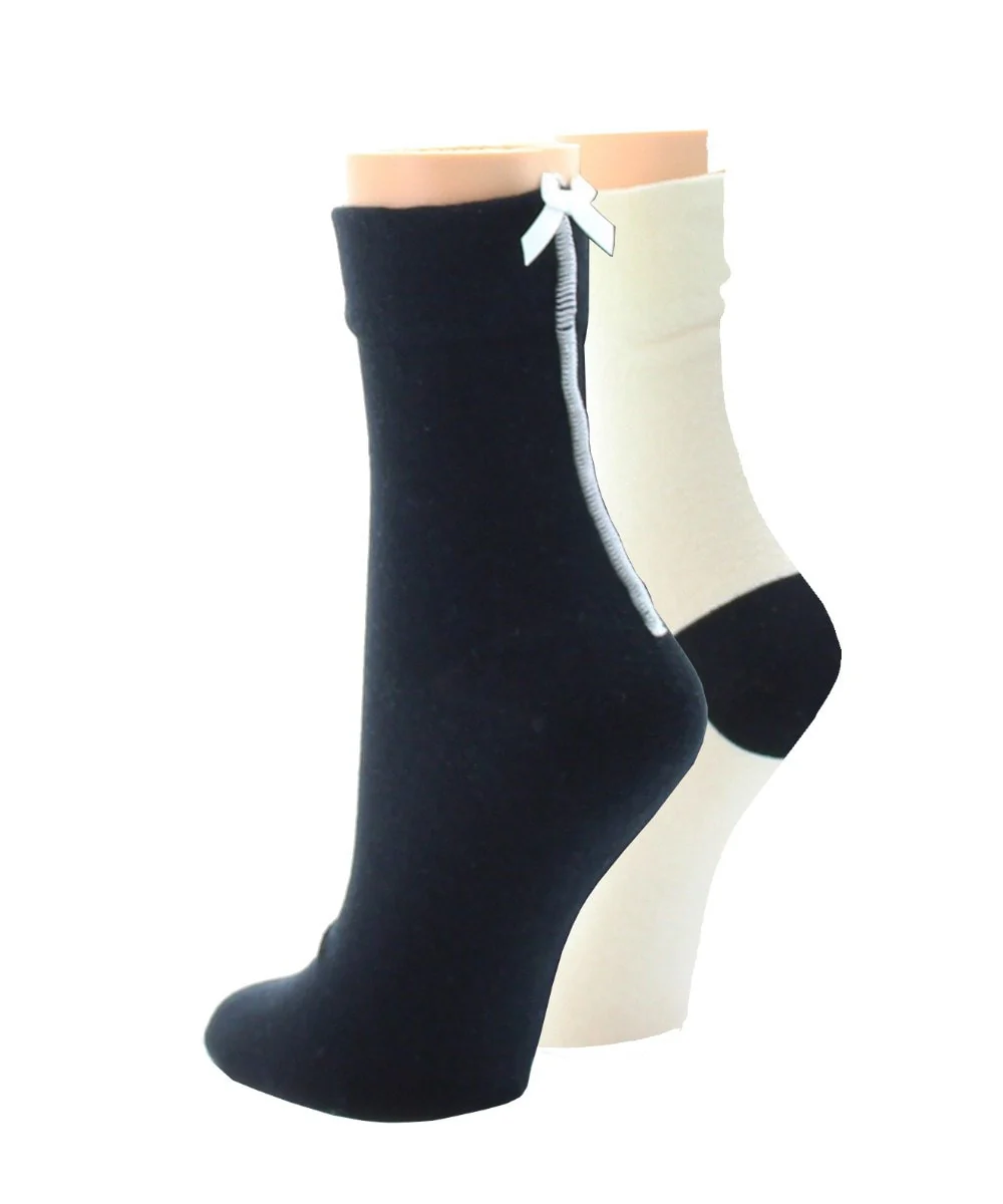 Basic Blend Cotton Ankle Socks 2 Pack – Image 2