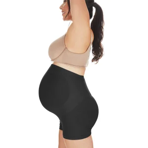 High-Waisted Maternity Boy Shorts