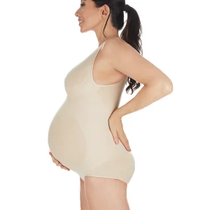Supportive Maternity Bodysuit with Cushioned Straps