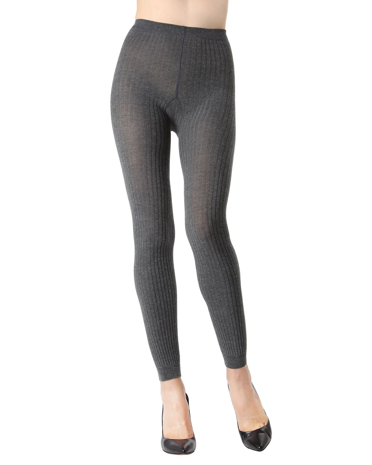 Footless Ribbed Sweater Tights – Image 5