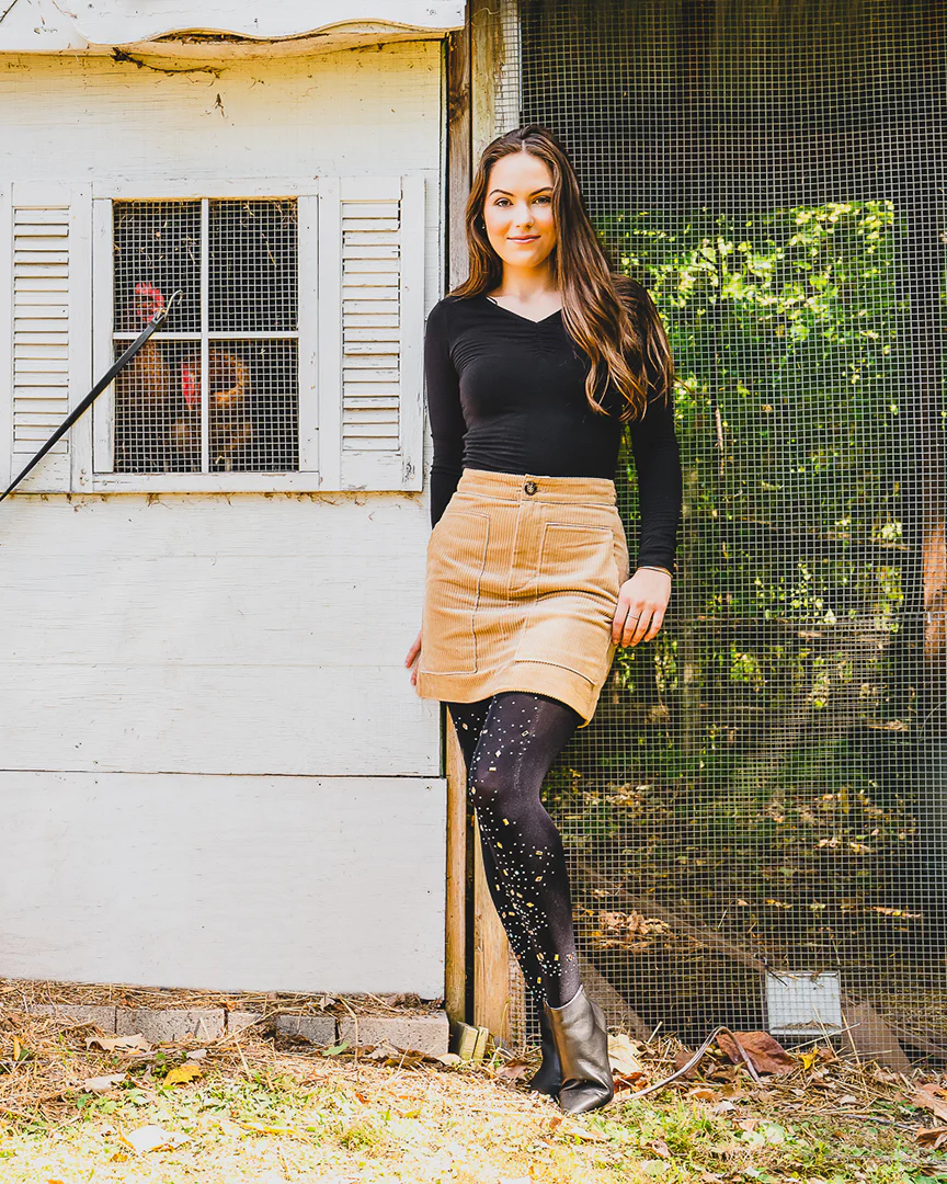 Constellation Embellished Opaque Tights – Image 5