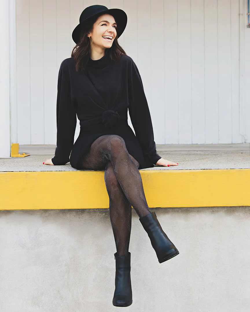 Statement Shimmer Sheer Tights – Image 9