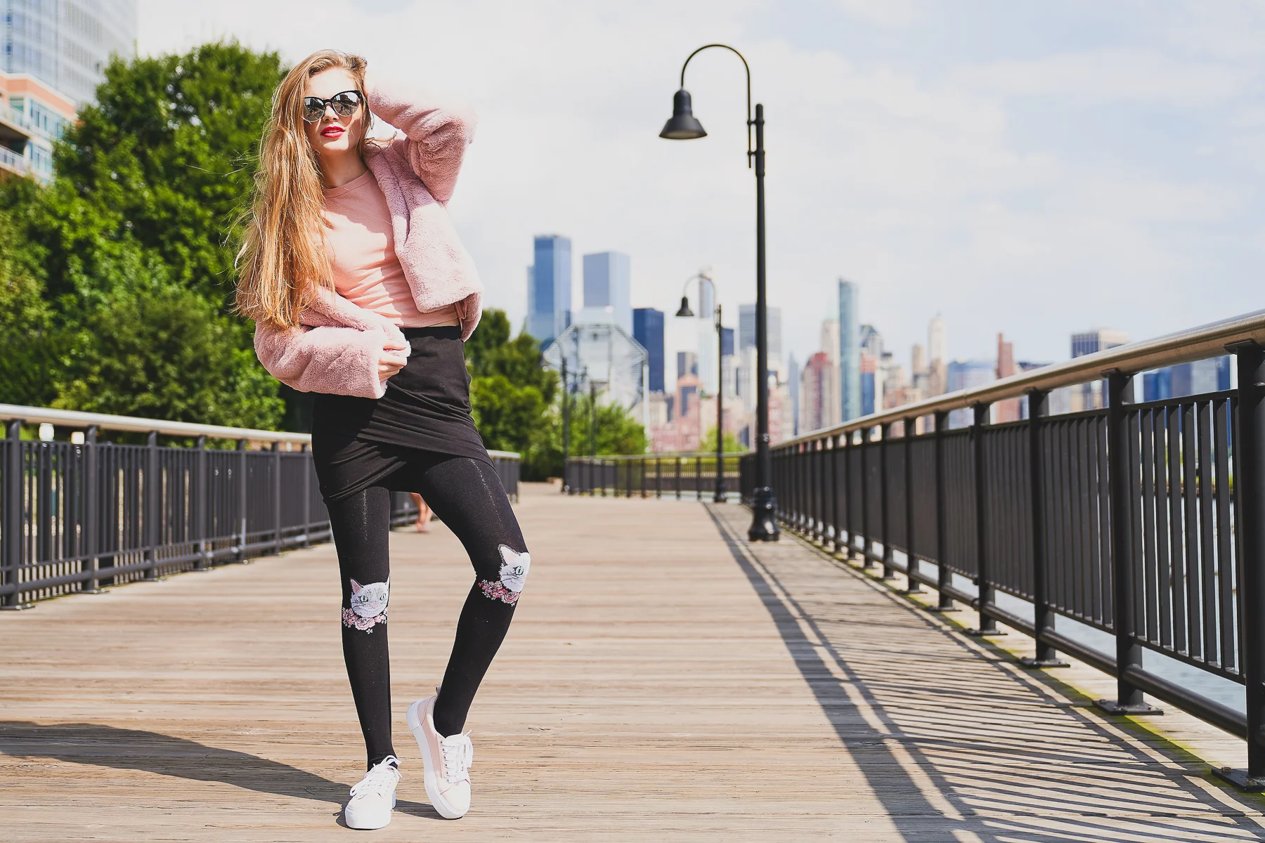 Cat Face Design Sweater Tights – Image 7