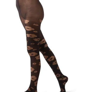Women's Floral-Pattern Semi-Sheer Tights